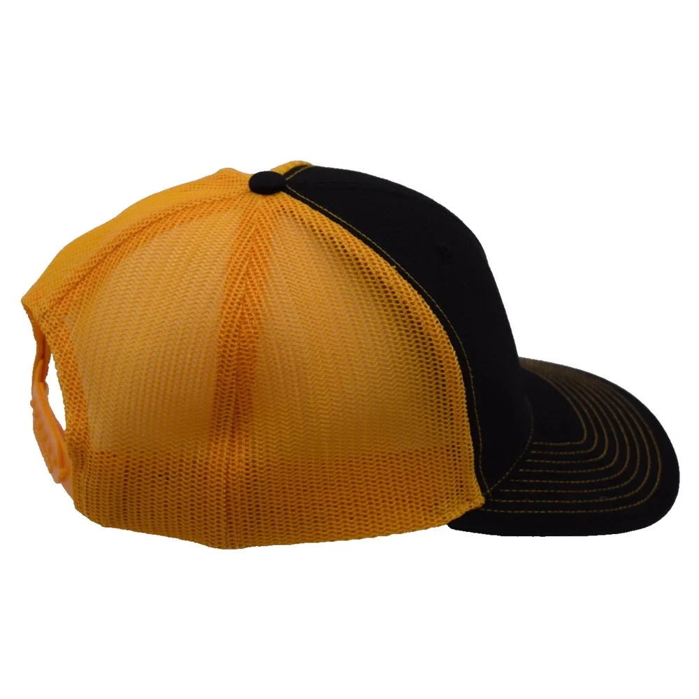 JOHN DEERE x Richardson 112 Trucker Hat Adjustable Snapback Cap Black/Gold OSFA